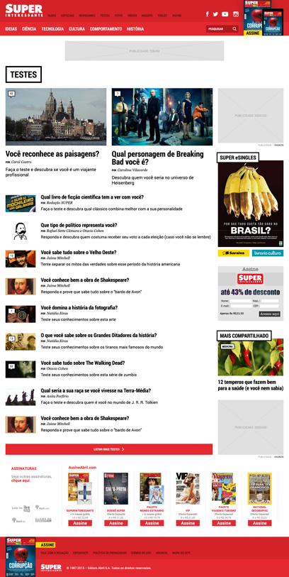 Superinteressante New Website Tests Home