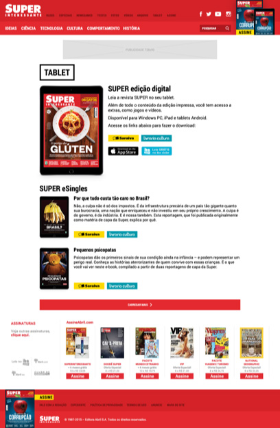 Superinteressante New Website Tablet