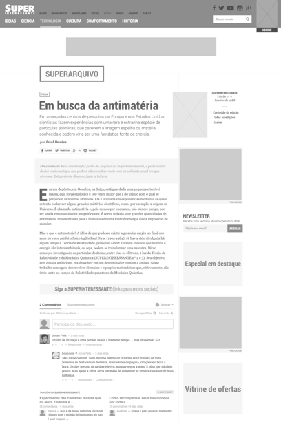 Superinteressante Wireframes
